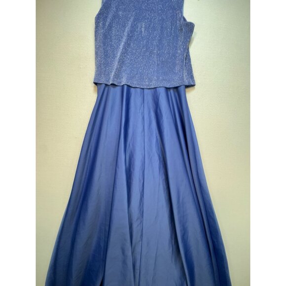 Arianna By Rachel Kaye 2-pc Sparkle Top & Satin Skirt Formal Gown Size 10 Blue - Picture 11 of 12